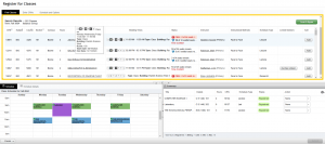 This screen capture highlights the improved and new features of Student Self-Service for Registration with search results, a calendar view, and summary sections.